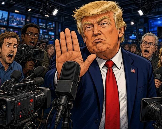 US-Präsident unterstellt ihnen Falschinformationen Trump verbietet Medien CNN, MS NOW und Politico Z
