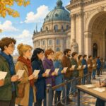 Schlange vor Bode-Museum: Merkel signiert Kunstpostkarten ihres Porträts – n-tv.de